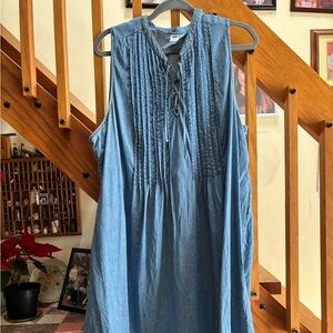 Old Navy Sleeveless Blue Denim Dress XXL